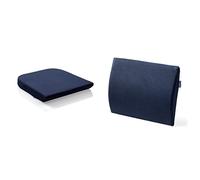 TEMPUR Cuscino per Seduta, Blu, 40 x 42 x 5 cm & Transit Supporto Lombare da Viaggio, BLU 30 x 25 x 6 cm