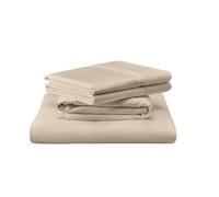 TEMPUR Luxe - Set di lenzuola in cotone egiziano, per letto king, colore: arenaria