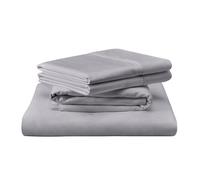 TEMPUR Luxe - Set di lenzuola in cotone egiziano, per letto king, colore: grigio freddo