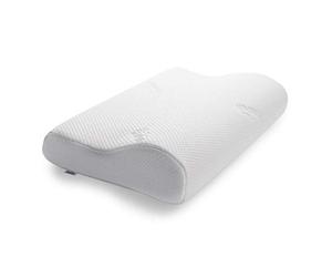 TEMPUR Original cuscino cervicale basso, cuscino ergonomico di sostegno al collo per chi dorme sul fianco e sulla schiena, sensazione rigido, L (50 x 31 x 11.5/8.5 cm)