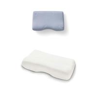 TEMPUR Set composto da cuscino Noxara taglia M e federa in jersey (Beige) | TEMPUR Cuscino ergonomico cervicale per chi dorme sulla schiena e sul fianco con federa abbinata color beige