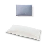 TEMPUR Set di cuscino Cosma, misura 80x40 e federa in jersey (Beige) | Cuscino ergonomico di supporto per il collo per tutte le posizioni di sonno, con la federa coordinata color beige