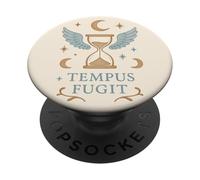Tempus Fugit Moon Stars clessidra alata citazione latina minima PopSockets PopGrip Adesivo