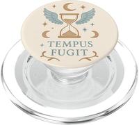 Tempus Fugit Moon Stars clessidra alata citazione latina minima PopSockets PopGrip per MagSafe