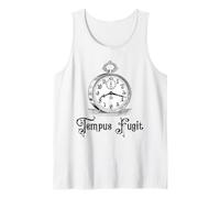 Tempus Fugit Orologio Vintage Citazione Latina Antica Canotta