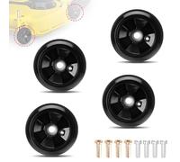 TEMSONE Set di 4 ruote di misurazione in plastica AM125172 compatibili con trattorini rasaerba John Deere da 48, 54, 60, 62", 72, 240, 245, 260, 265, 285, LX255, LX266, GX325, ruote di ricambio