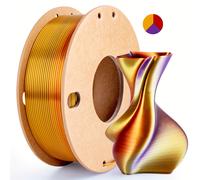 TEMU 1 Bobina LIKESILK Filamento PLA Triplo per Stampanti 3D FDM, Bobina da 250g con Diametro 1.75mm, Compatibile con Ender//Stampanti, Oro Viola per Fai da Te e Stampa