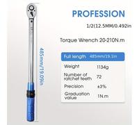 TEMU 1 chiave dinamometrica di precisione | Copre l' di da 10-210Nm | per di moto/auto/ruote (Resistenza alla di livello industriale | Controllo di precisione senza errori)