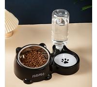 TEMU 1 ciotola personalizzata e inclinata per animali domestici con rifornimento automatico dell'acqua, , per famiglie e gite con animali