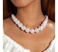 TEMU 1 collana , elegante e che esalta il con perline di perla per donna, collana gamma adatta per l'uso , ballo di fine , banchetto e come regalo per
