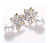 TEMU 1 di Orecchini a Forma di Foglia, Gioielli per Orecchie Donna e Lussuosi con Stile Light Luxury, Eleganti e di Gamma con Zirconia , Ideali per l'Uso come Gioielli da Donna