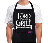 TEMU 1 grembiule BAISMALLPURE in poliestere per , con stampa "The " per barbecue, tessuto, 2 tasche, per cucina, casa, , bar, abbigliamento da lavoro per barbecue, regalo di Natale