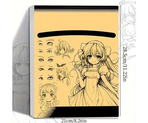 TEMU 1 libro da disegno con personaggi di anime, con 48 di modelli di e carta da qualità, progettato come guida dopo per principianti e creatori di , per l'istruzione domestica, di