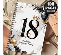 TEMU 1 Libro Elegante per il 18° Compleanno - Organizzatore di e Ospiti con Layout Numerato 18 in e , per , Libro per 18 Anni, Ricordo per Anniversari di Matrimonio e Pianificatore