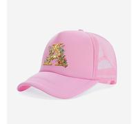 TEMU 1 pezzo di Cappello da Camionista Rosa con e 26 Lettere per , Protettivo dal Sole, Traspirante e Versatile, a di Età 5-8 Anni per Uscite all' in ed Estate