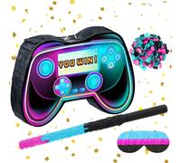 TEMU 1 Piñata Console da Gioco, Piñata Controller con Bastone da Colpire + + 50g Colori Casuali, per Feste a Tema Console e Decorazioni per Feste di Compleanno e Carnevale