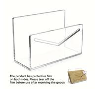 TEMU 1 porta lettere in acrilico, porta buste, scatola per documenti e lettere, porta buste da scrivania, classificatore di fatture , per ufficio, casa e scuola