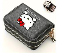 TEMU 1 Portafoglio Zip Sanrio Hello Kitty - per Carte e per Monete, Mini Portachiavi in Similpelle da Donna, Colori Misti