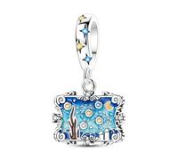 TEMU 1 pz Ciondolo con Perline a Forma di Ciondolo con Design Originale per Donna, " " di Van Gogh, Elegante, Confezionato Regalo, per Braccialetto e Collana Originali, Creazione Fai da Te