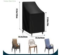 TEMU 1 pz Copertura resistente impilabile per sedia da patio, antipolvere, antistrappo, con elastico e sacchetto per riporla per un facile utilizzo e protezione della sedia pieghevole