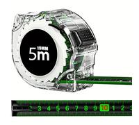 TEMU 1 pz di metro a nastro fluorescente autobloccante con codice laser a di precisione, righello a scatola e strumento di misurazione largo