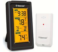 TEMU 1 pz GEEVON Misuratore di Senza Digitale per Interni ed Esterni con Orologio, Massimo, , Misurazione 200ft/60m, Monitor della Senza Batteria, Server Senza Funzione di Trasmissione