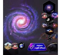 TEMU 1 pz Lampada di a sfera spaziale HD, lampada di a aurorale 13-in-1, luci intelligenti, base in metallo, distanza di 3,5 m, luce notturna sfumata RGB, chiusura regolare per 1-2 ore