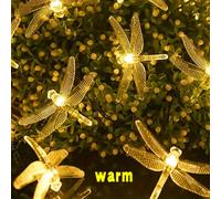 TEMU 1 pz Stringa Luminosa a Libellula Solare da 10 LED con 8 Modalità, Luce Decorativa per Giardino, Balcone, , Paesaggio con Alberi, , Corridoio, Recinzione, Luce d' per , 1 Stringa, 3,5 10 Luci