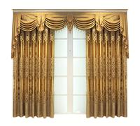 TEMU 1 SET a Valeance Stile Lusso Vintage Jacquard a , Set Decorazione Casa Tre Pezzi, Set a Valeance Ricamato , Una a Valeance e Due Pannelli per Tende, Richiede Due Aste Romane per Supporto