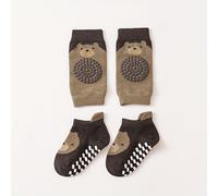TEMU 1 Set di Calzini e Ginocchiere per Bambini con Motivo di Animali Cartone Animato, Calzini Antiscivolo per Ragazzi e Ragazze, Calzini da per Bambini che Imparano a , Ginocchiere per Bambini