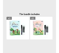 TEMU 1 set di libri per l'apprendimento - Quaderni con penna, 5 ricariche e porta - Affascinante di esercizi per l'educazione della infanzia per bambini