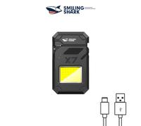 TEMU 1 SMILING SHARK antivento, accendini cool, USB ricaricabile 2-in-1, torcia elettrica super luminosa con , elettrico, regalo e originale per campeggio, casa, candele, ,