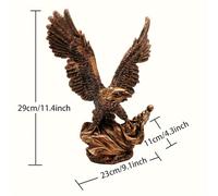 TEMU 1 statuetta di con le ali spiegate, statuetta da di selvatiche, decorazione di uccelli e animali per studio, scrivania, ufficio, soggiorno