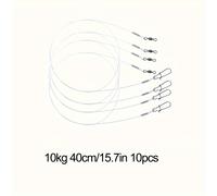 TEMU 10/20 pezzi di filo da pesca in fluorocarbonio per canne da pesca, con clip e pressione di bloccaggio