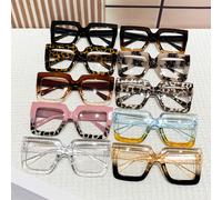 TEMU 10 di occhiali in plastica da donna, con uno stile , e casual con un look americano , versatile e di tendenza. Questi occhiali , non di vetro