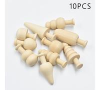 TEMU 10 pezzi di alberi di legno non finiti per le decorazioni di e Natale, pezzi di legno vuoti in 10 diverse, mini alberi di Natale in legno per arti visive e decorazioni estetiche degli alberi.