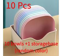 TEMU 10 Pezzi Set di Ciotoline Antiscivolo in Plastica per - Colori Assortiti - con Supporti - Ideali per Gattini, Piccoli e a Gambe Corte, Ciotole Resistenti per Cibo e Acqua, Ciotole per
