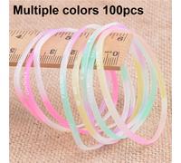 TEMU 100 braccialetti multicolore che si illuminano al buio, braccialetti luminosi in silicone con lettere inglesi per notturna, idee per feste, regali per