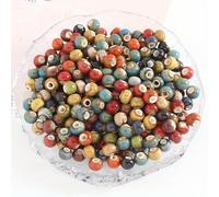 TEMU 100pcs Perline Ceramiche Macaron 6mm/0.24 pollici, Accessori Jingdezhen per Bracciali e Collane, Perle Decorative, Perle per Macramè, Perle Resistenti, Idee Creative per Gioielli