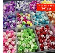TEMU 101/51pcs Perline Gradient Bayberry da 10mm - Perline Acriliche Sciolte per Decorazioni Fai da Te, Composizioni e Fermacapelli - Materiali Creativi per Gioielli, Bouquet , Accessori