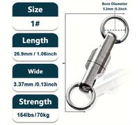 TEMU 10pcs Pesca Resistente con Cuscinetti a Sfera, Anelli Saldati Solidi, Connettori in Acciaio Inossidabile per Acqua