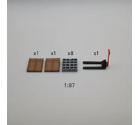 TEMU 11 Pezzi Set in Miniatura per di e 1:87//1:43 Carrello Elevatore + Pallet + Combo｜Accessori Realistici per Garage, , e in Miniatura｜ per Esposizione Modelli, Layout Fai da Te e Decorazione da