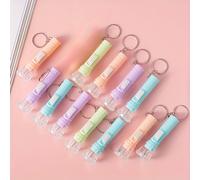 TEMU 12 Mini Torce LED Stile Macaron con Portachiavi - Torcia Portatile Multicolore