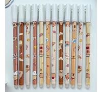 TEMU 12 Penne Gel Cancellabili, Tema Capibara, Punta 0.5mm con Blu Sostituibile e Roller Integrato per Scrittura , Materiale Scolastico e da Ufficio, Articoli per il , Regalo di Compleanno