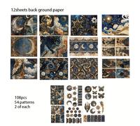 TEMU 120 pezzi (12 Carta e 108 Adesivi) a Tema con Motivo Steam Punk, per Etichette Regalo, Lavoretti di Carta per Junk Journal, Scrapbooking, Scatola Regalo, Biglietto di , Libro di , Retro Album