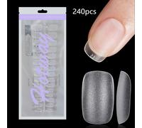 TEMU 120 pezzi di Short Ovali Double-Faced Matte Gel Finte per unghie, 15 # Acrilico per Punte Unghie, Adatti per Saloni di Modellaggio per Gel Unghie per Set Unghie per Forniture Unghie