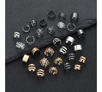 TEMU 15/30 pezzi di orecchini clip da donna, set di clip per orecchie a a foglia larga, regalo per le vacanze per le date delle donne (clip per orecchie a un solo , non un di set)