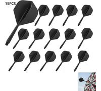 TEMU [15 pezzi Ali per Freccette con Aste] 15 pezzi di Ali per Freccette con Aste , Ali Fusion con Aste e Ali Fisse, di Ali con Aste in Plastica Combo (2BA)