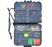 TEMU 183 Pezzi Set Accessori Pesca con Scatole Attrezzatura, Perline Spaziali, -the-Dark e Accessori Pesca
