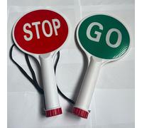 TEMU 1pc manuale riflettente a - Pala di controllo del / e verde/ con impugnatura ergonomiche per scolastico, e di , segnale di , segnale di , segnale di